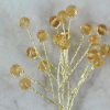 Gold Crystal Facet Beads On Stems