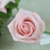 single pink foam rose stem from the bunch