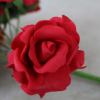 single red foam rose stem from the bunch
