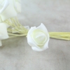 Ivory Curled Foam Rose With No Foliage And Ivory Stems