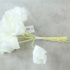 Ivory Curled Foam Rose With No Foliage And Ivory Stems