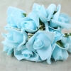 light Blue Curled Foam Roses