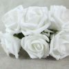 White Coloured Foam Roses