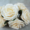 Cream Curly Foam Roses