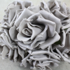 Grey Curly Foam Roses