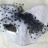 Silver Cat Glitter Mask