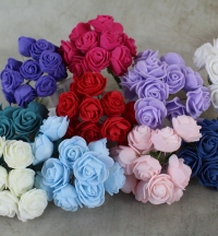 Small and petite artificial foam Rose only 2.5cm wide.