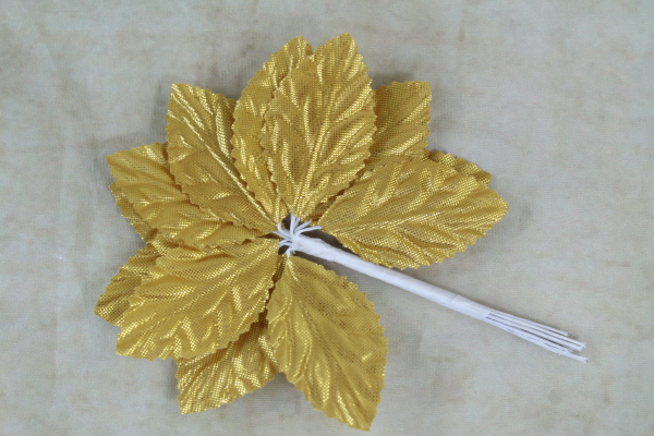 Large Gold Satin Leaves