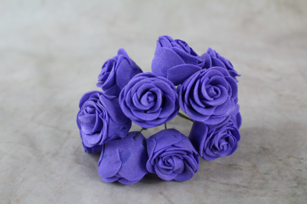 Purple Petite Foam Roses