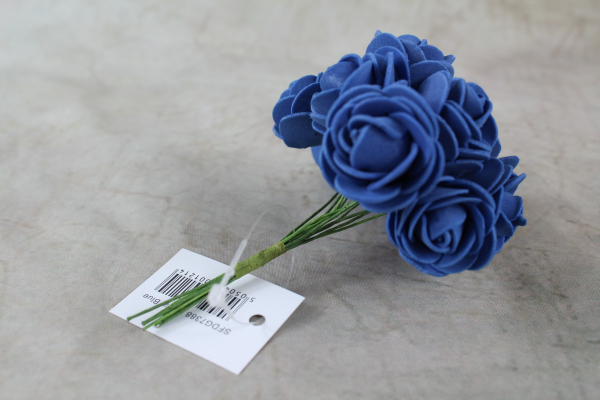 Our Petite Small, 2.5cm Foam Roses in Royal