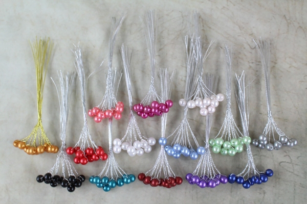 All 15 Colours Of Our 8mm Pearl Bunches