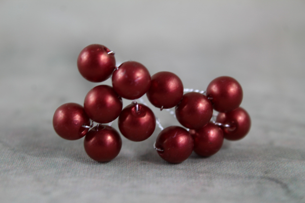 Front View Of The Burgundy Pearl Bunch