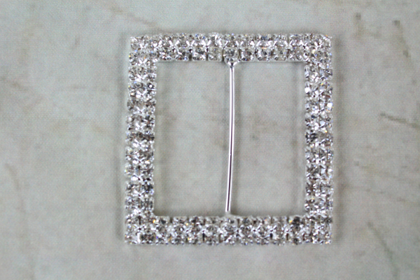 5mm Double Bordered Diamante Buckle