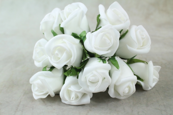 White Face On Photo Of Our Curled Foam Rose