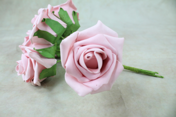 Vintage Pink With Green Stems