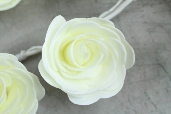 Ivory Foam Rose As Part Of The Garland