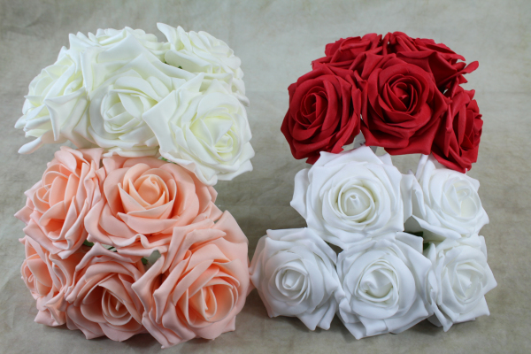 Large Foam Rose Bunches.