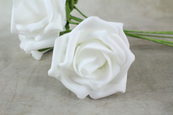 White Coloured Foam Rose