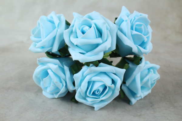 Light Blue Foam Roses