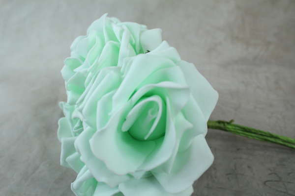 Mint Curly Foam Rose