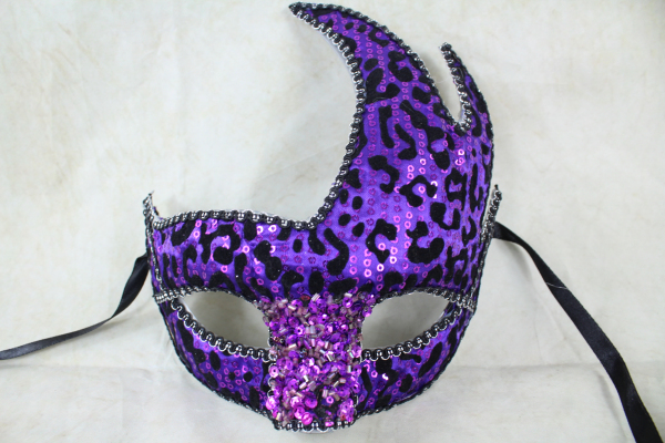 Purple Leopard Print Mask