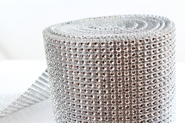 Our shiny and lovely Silver bling roll for wedding table runners.