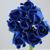 Royal blue Rolled Roses in bunches of eight.