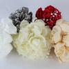WFCF24-Red Small foam rose head posy beads