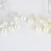 Mixed Size 10mm Pearl Bunch Spray x 3 Per Stem White
