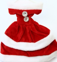 Miniature Mrs Santa dress gift bag Christmas Tree.