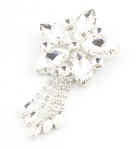 Diamond Star with Trails Brooch - Large acrylic diamante stone brooch.