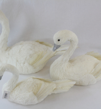 Polystyrene Feather Swan Statue 3 sizes