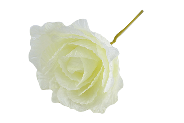 Ivory Polyester Corsage Rose