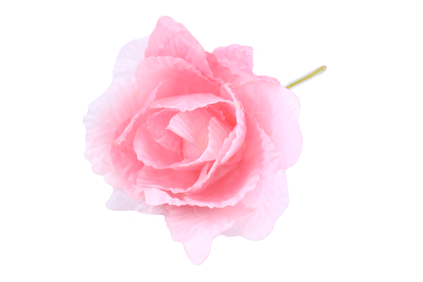 Pink Polyester Corsage Rose