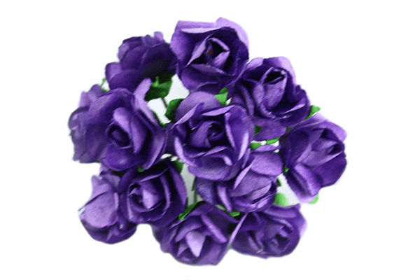 Purple Paper Tea Rose Bunch