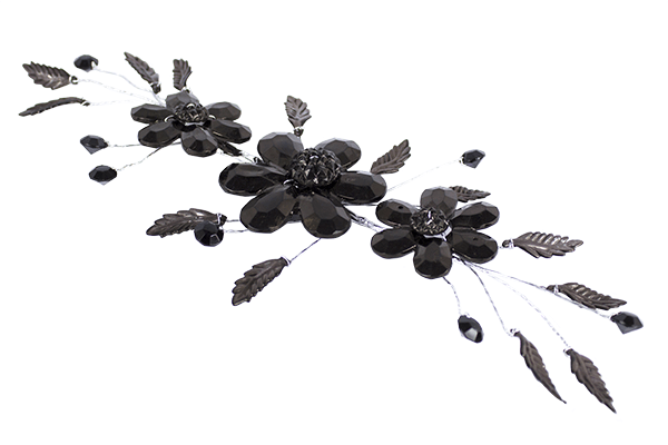 Black Acrylic Flower Swag