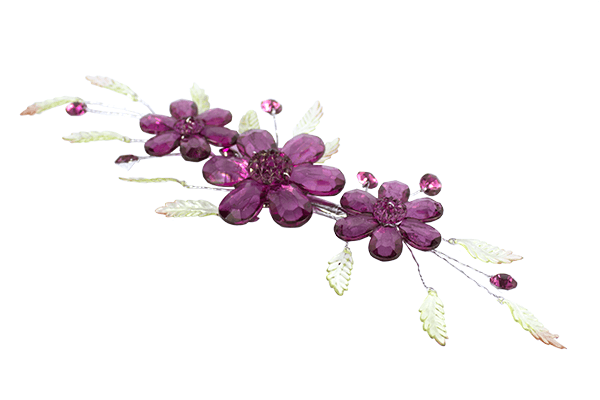 Burgundy Acrylic Flower Swag