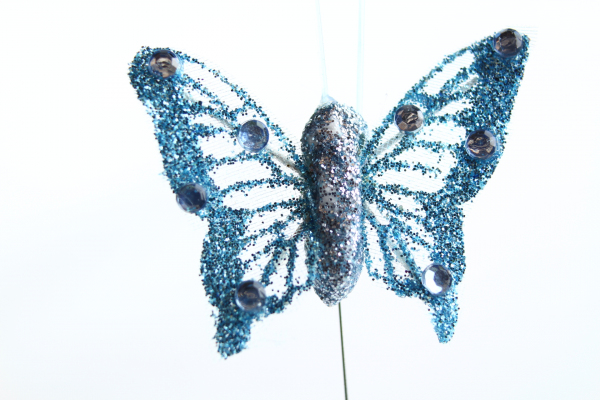 Blue Butterfly.  Small at 4cm and perfect for craft work and card decoration