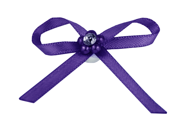 Purple Adhesive Bow