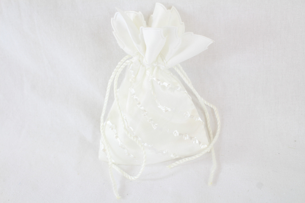 Satin Pouch With Frill Dolly Bag 