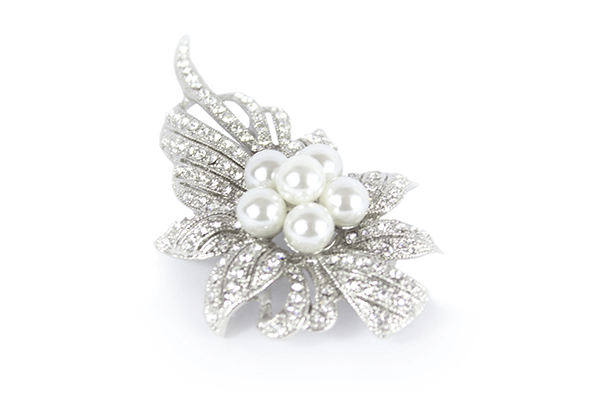 Pearl Centred Bouquet Brooch
