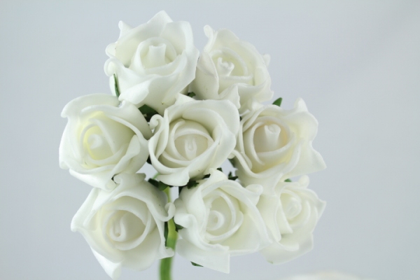 Rolled foam Roses available in many colours.