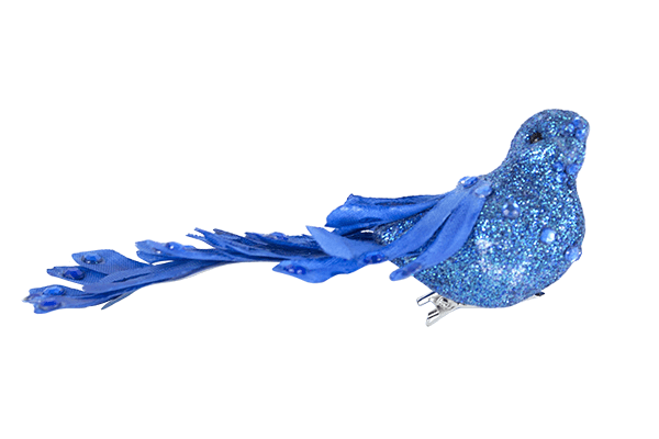Blue Ornate Bird Clip