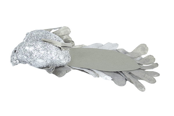 Silver Ornate Bird Clip