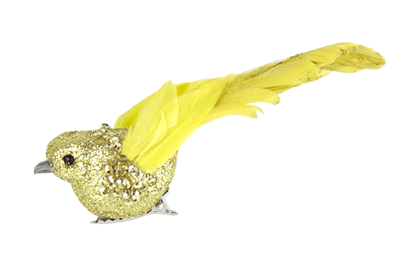 Gold Ornate Bird On A Clip